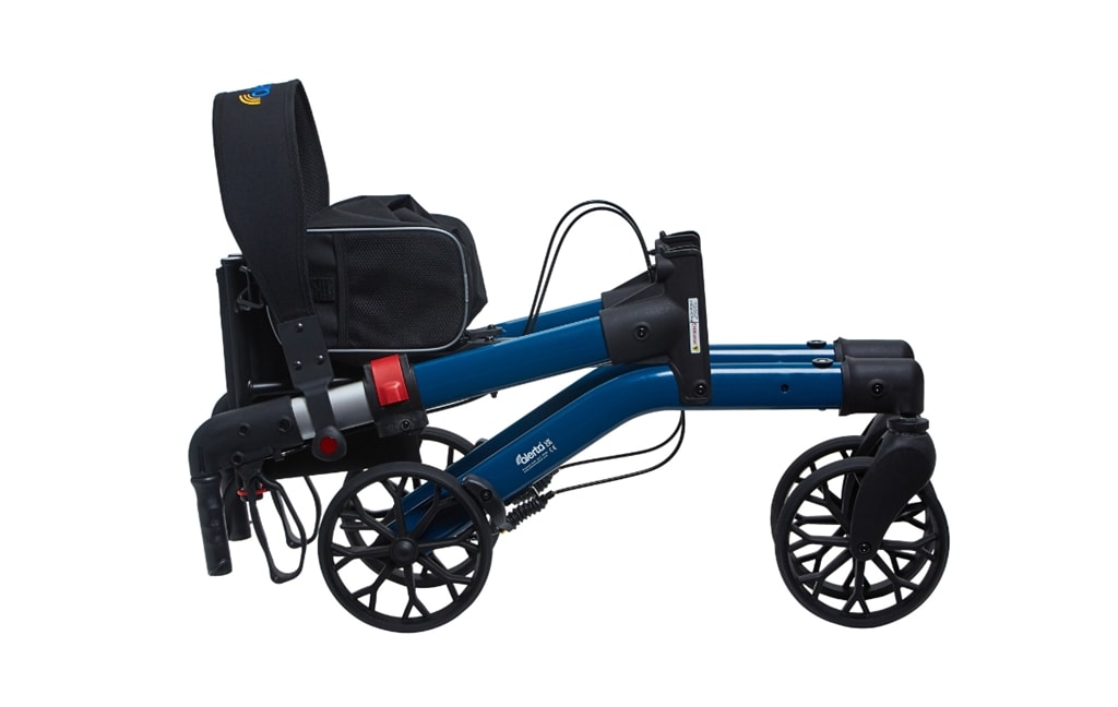 Product image of Alerta 4 Wheel Aluminium Rollator  - alerta aluminium 4 wheel rollator folded